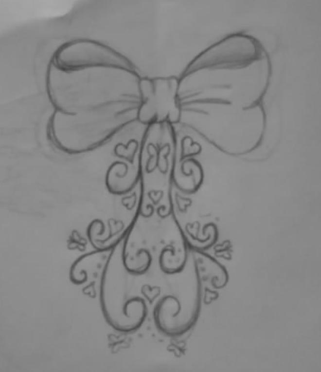 bow tattoo designs. Bow Swirly Tattoo Design II by