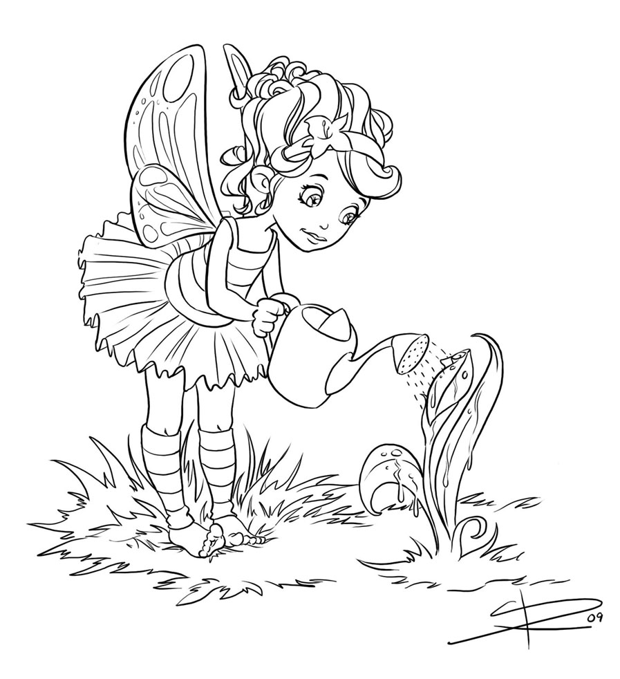 fairies art coloring pages - photo #44
