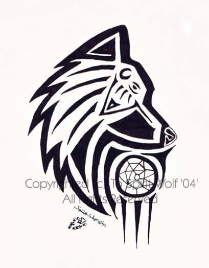 Tribal WolfDreamcatcher-Tattoo by *SpiritWolfen on deviantART