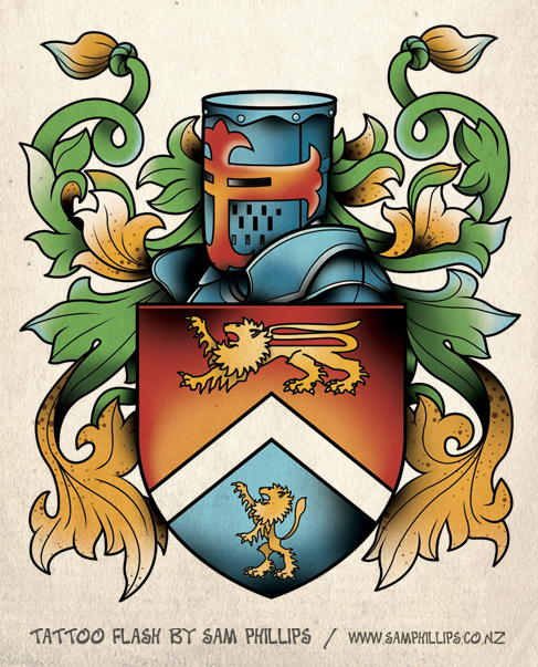 coat of arms tattoos. Family Crest Tattoo by