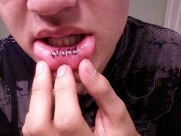 word lip tattoo by funieguy on deviantART