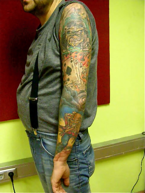 Iron Maiden Tattoo. Iron Maiden full sleeve by