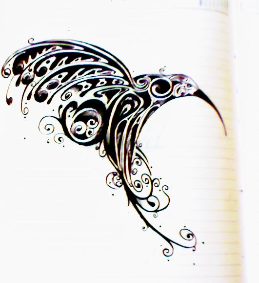humming bird tattoo. Humming Bird Tattoo Design by
