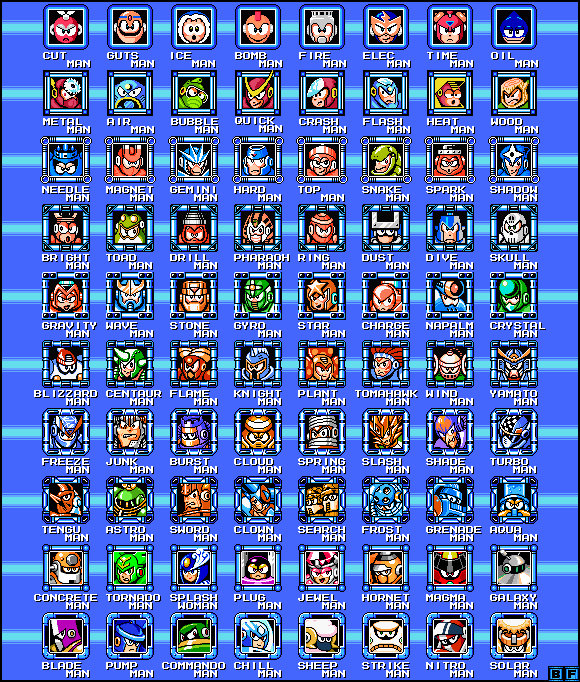 Mega Man 1 - 10 Robot Masters by BlueFirez88