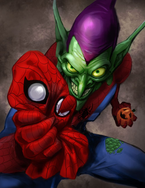 goblin_spidey_by_pungang-d3eq4k4