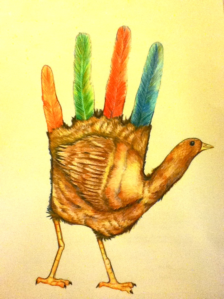 Ridiculously Realistic Hand Turkey by starry-seas