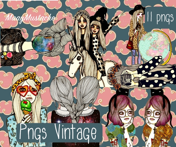 Pngs Vintage -MaayMustache by MaayMustache