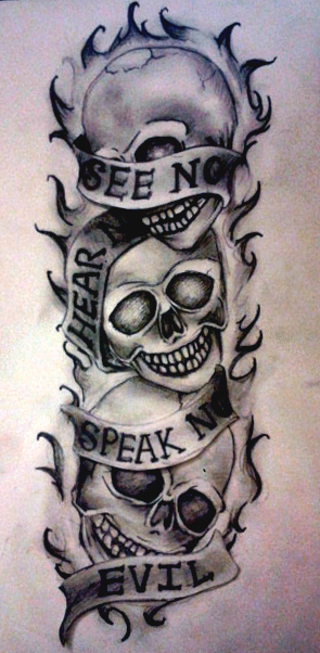 See Hear Speak No Evil Tattoos