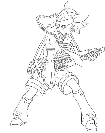 kagamine rin coloring pages - photo #40