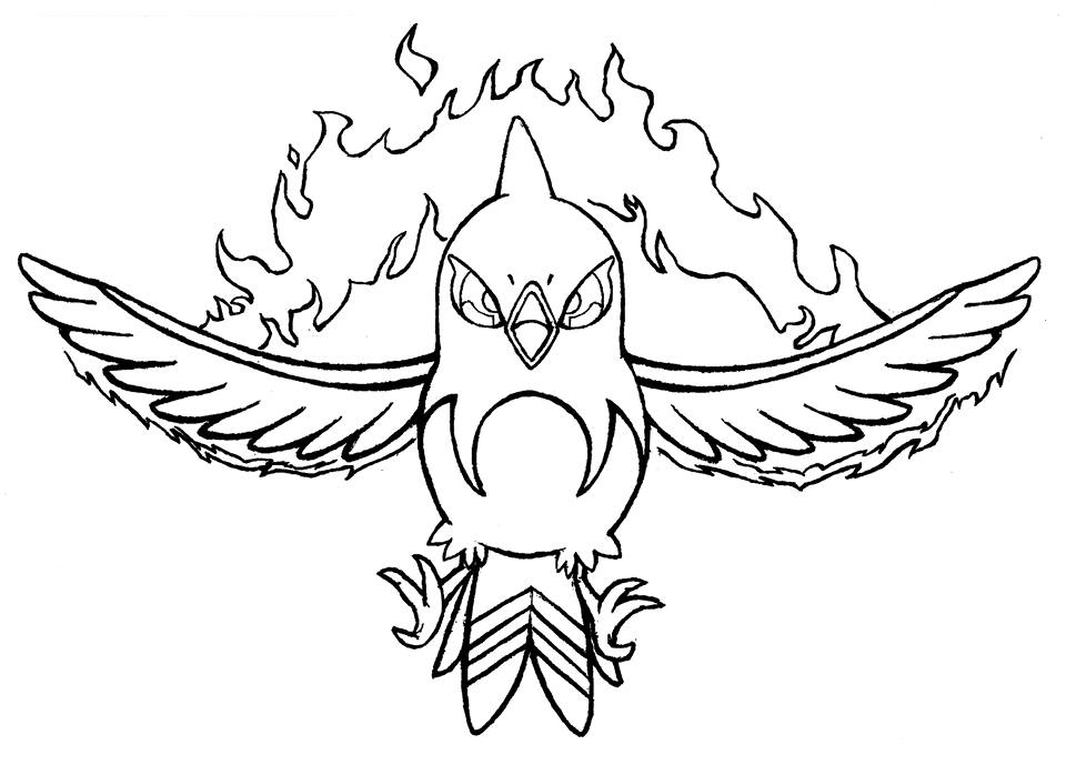 fletchinder pokemon coloring pages - photo #3