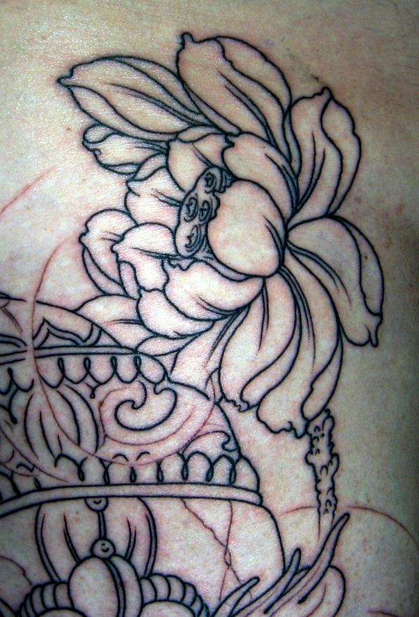 tibetan tattoo designs. Lotus Tibetan Skull Tattoo