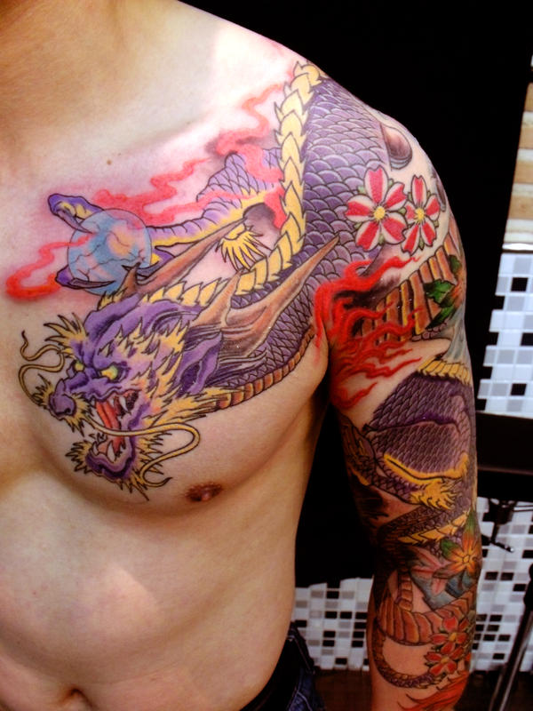 japanese dragon front by