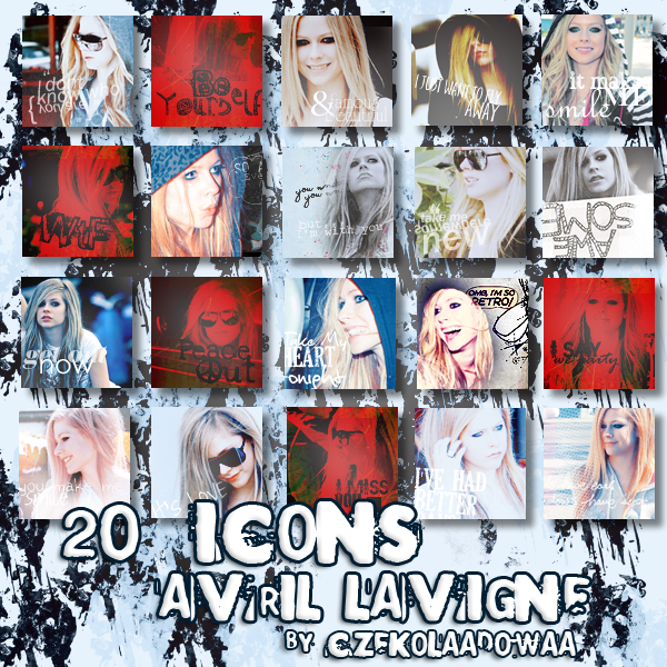 Avril Lavigne Icons. 20 icons Avril Lavigne by ~Czekolaadowaa on deviantART