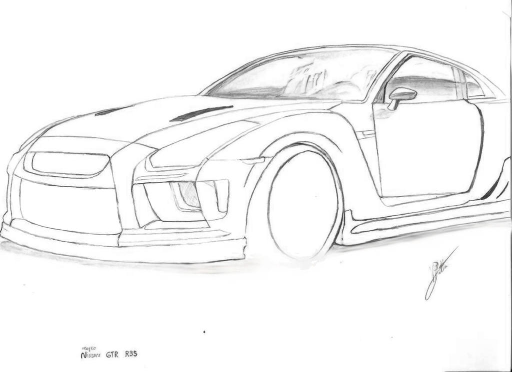 Nissan gtr drawings #6