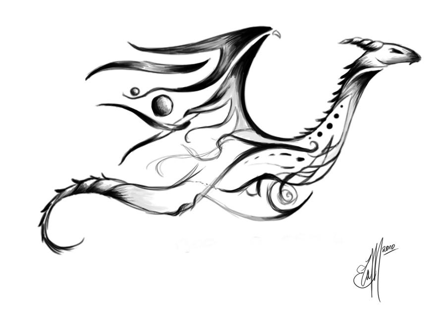 Tribal Dragon Tattoo concept by etheet on deviantART
