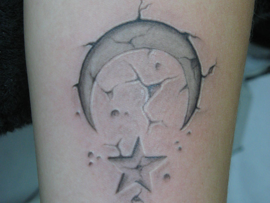 moon and star tattoos