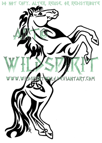 Triquetra Rearing Horse Tattoo by WildSpiritWolf on deviantART