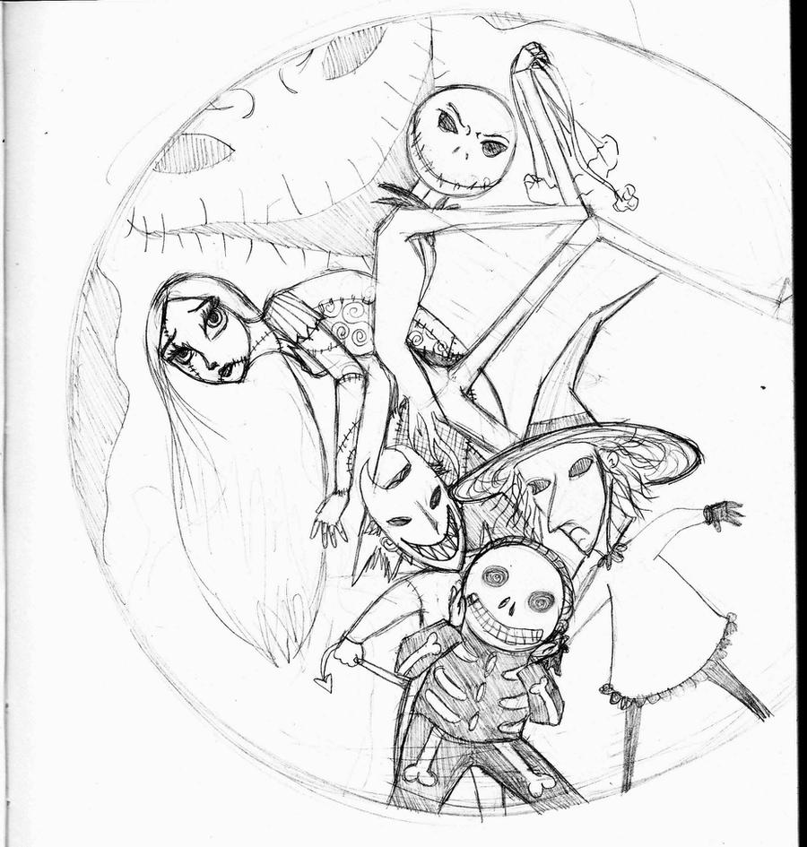 jack nightmare before christmas coloring pages - photo #46