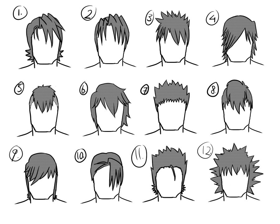 12 male hairstyles by gamertjecool on DeviantArt