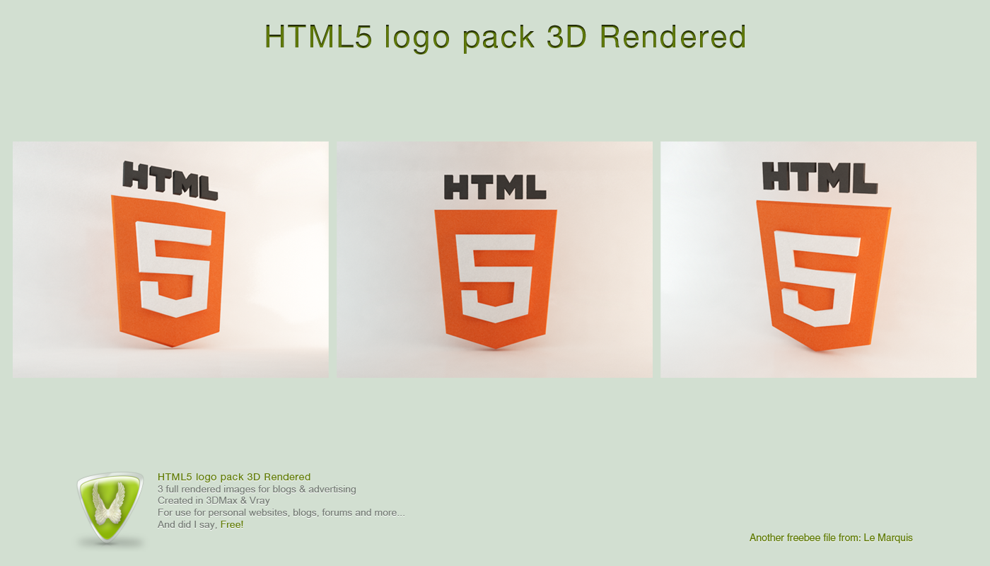 Logo HTML5 PSD