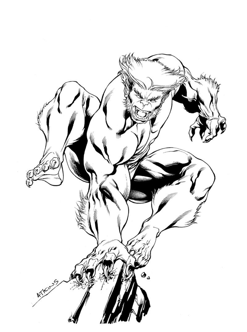 x men coloring pages beast body - photo #41