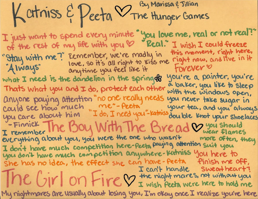 Peeta Katniss Together Love Quotes