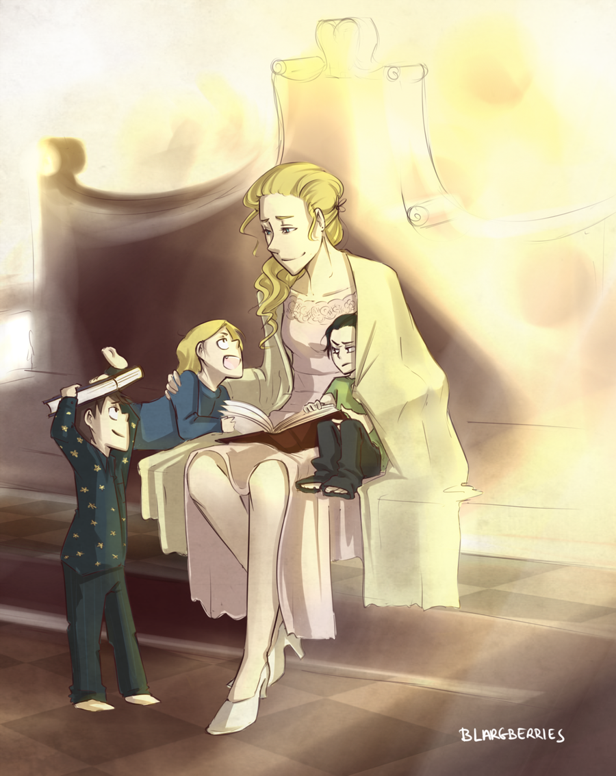 Frigga and Her Sons by blargberries on DeviantArt
