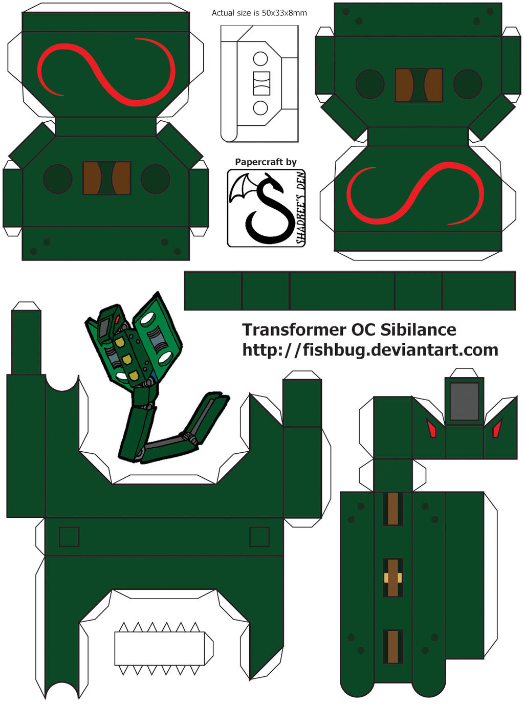 template by shadree papercraft transformers Sibilance  OC Transformer on templates     papercraft