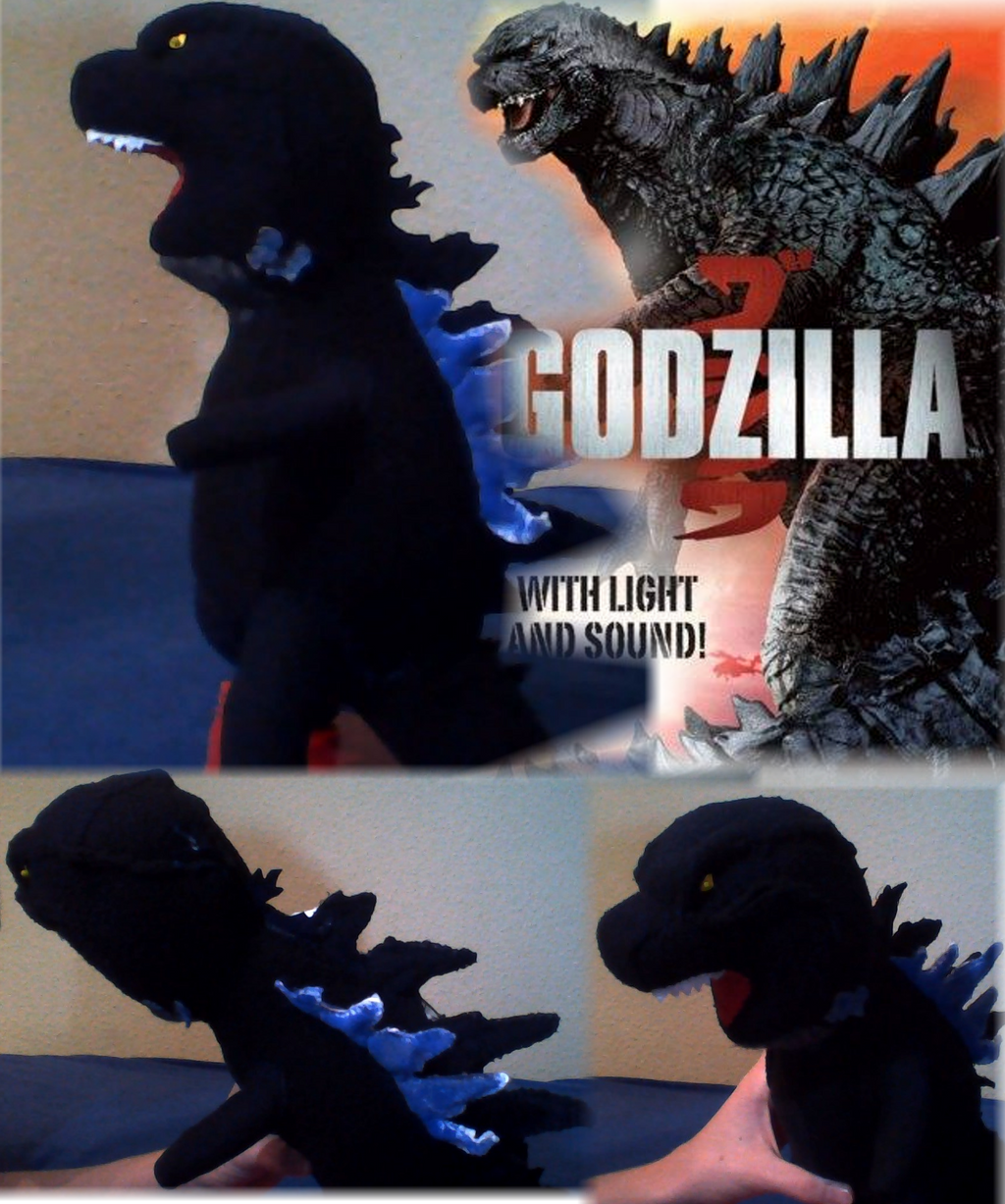Godzilla 2014 chibi plush by ThrillerzillaArt