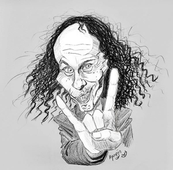 Ronnie James Dio caricature