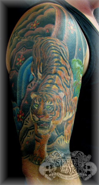 japanese tattoo sleeves Tiger Tattoo Sleeve tiger tattoos 2011 