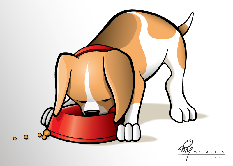 free clipart dog eating - photo #16