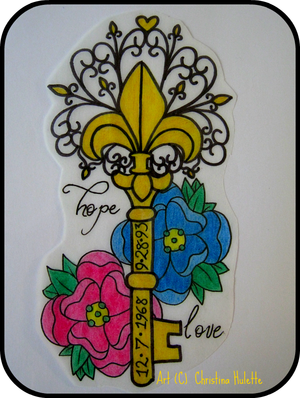 lock and key tattoos. Fleur De Lis Key Tattoo Design