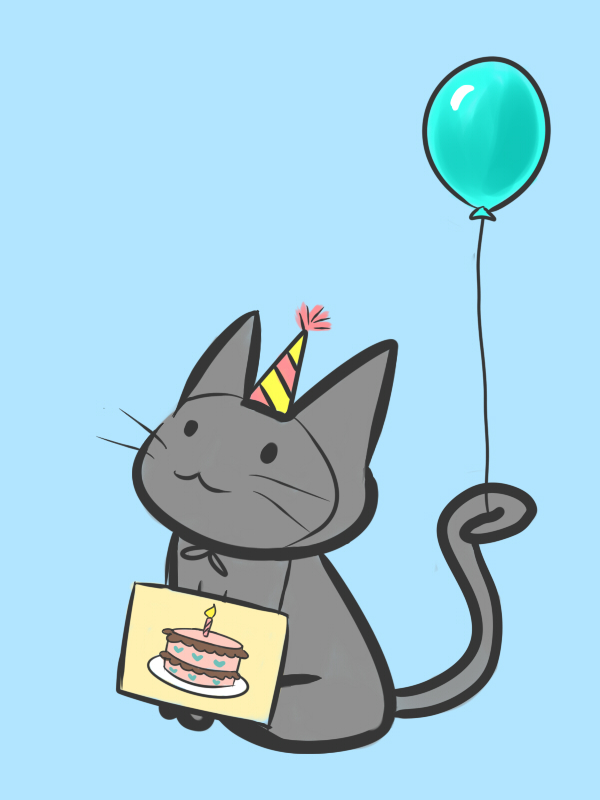 clip art cat birthday - photo #50