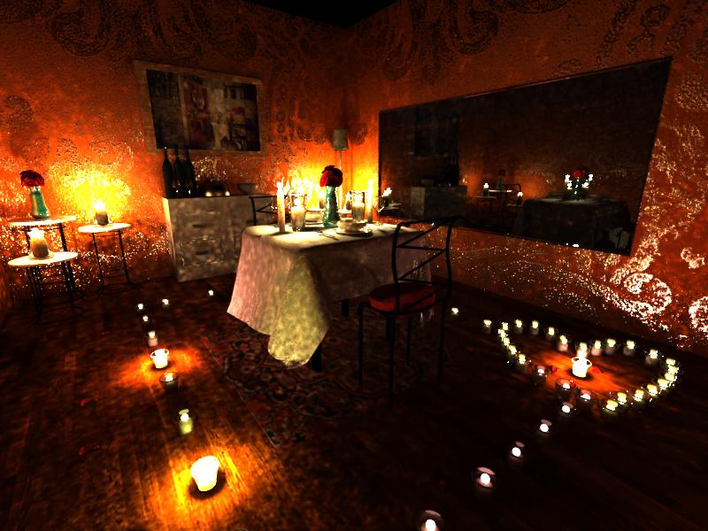 Candle Light Dinner Room 3D Modelling by meoong on DeviantArt