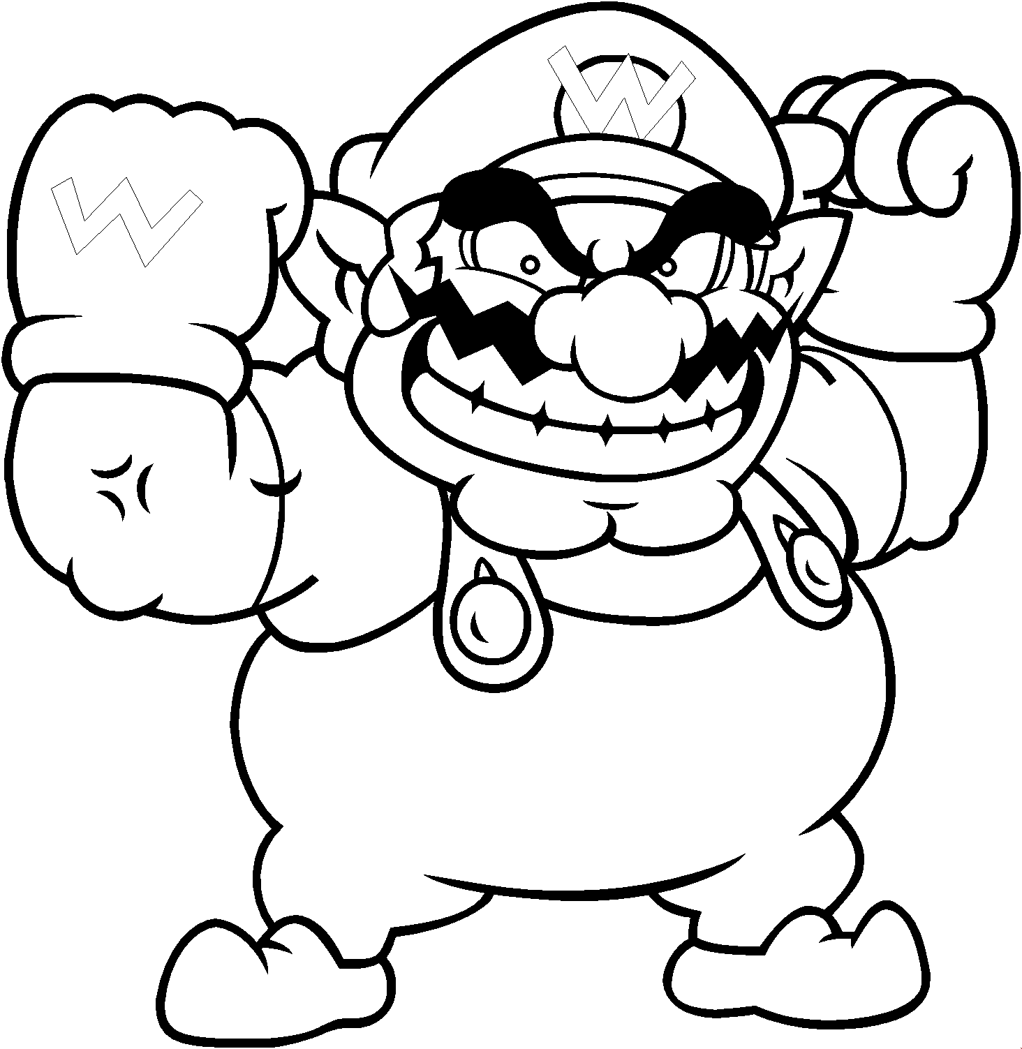 wario and waluigi coloring pages - photo #1