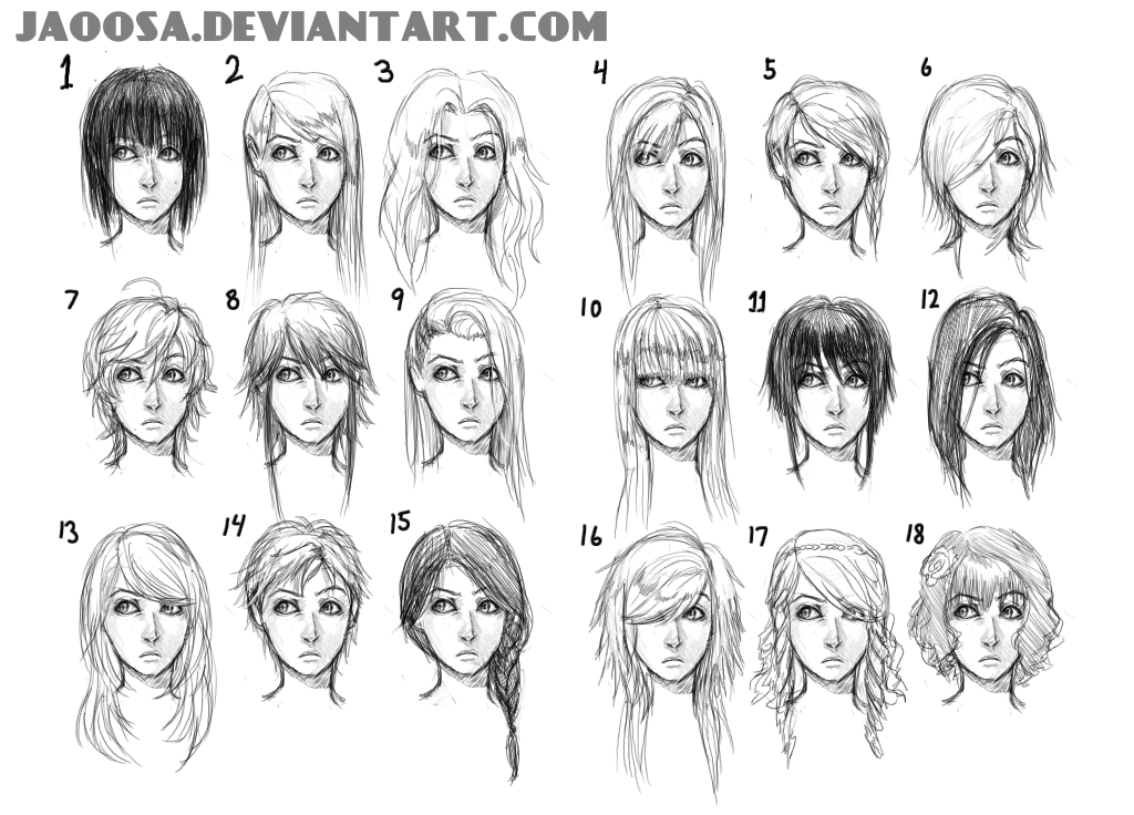 art hair cute painting hairstyle drawing tumblr hairstyle drawing by ...
