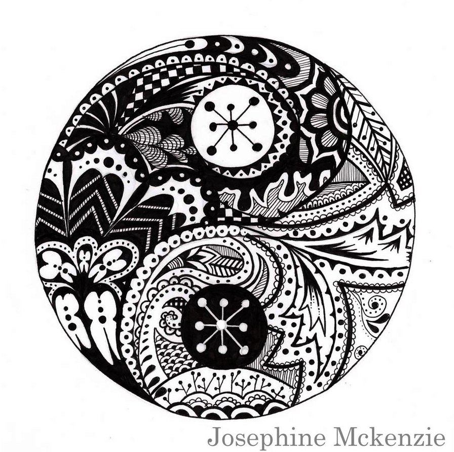 ying yang coloring pages - photo #26