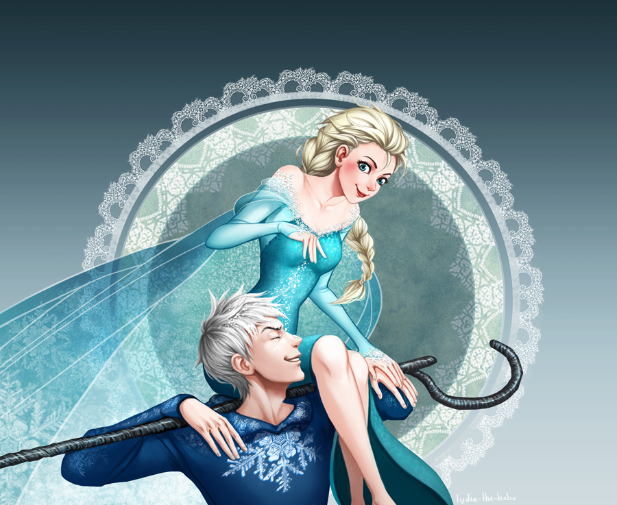 Jack Frost And Elsa By Lydia The Hobo On Deviantart 