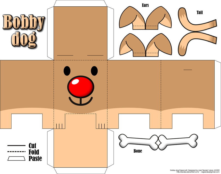 Bobby Dog Papercraft by beraka on DeviantArt