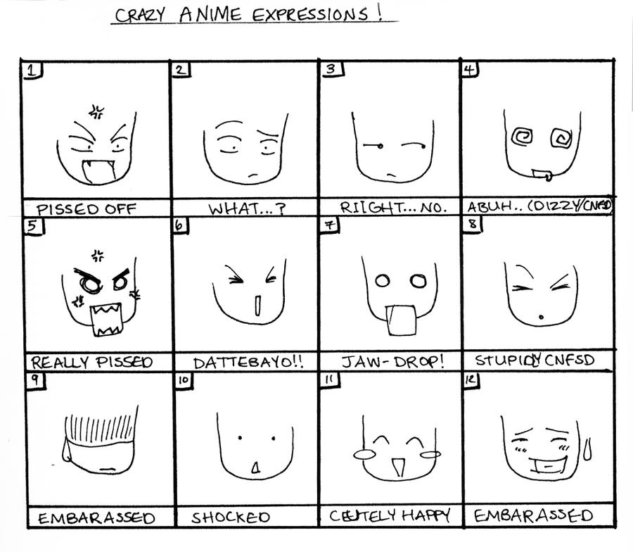 cute anime expressions. Crazy Anime Expressions by
