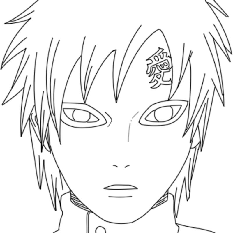 gaara coloring pages - photo #4