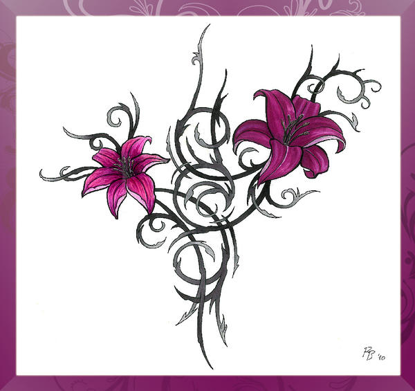 Tribal flower tattoo | Flower Tattoo