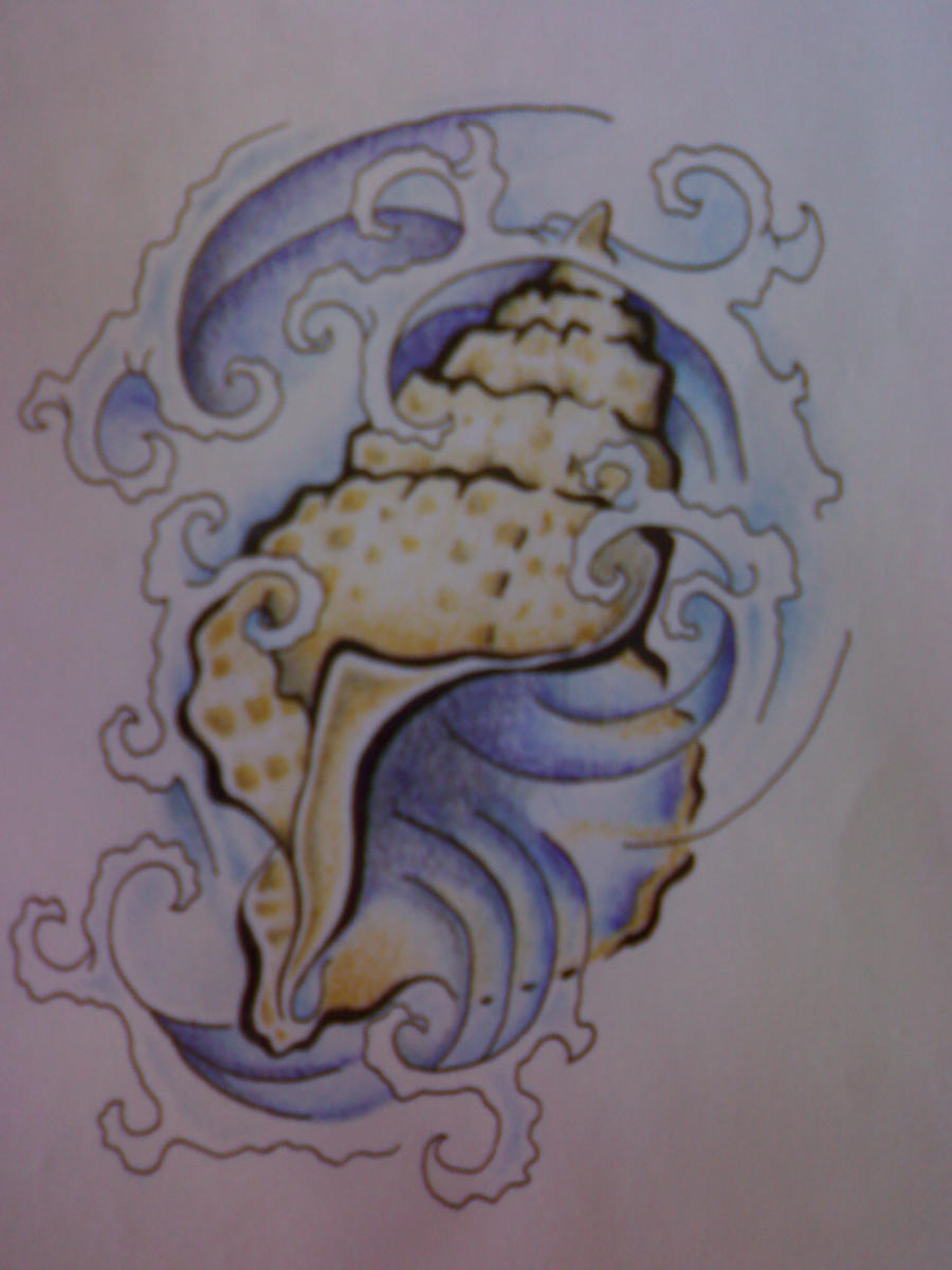 Sea Shell Tattoo Flash by