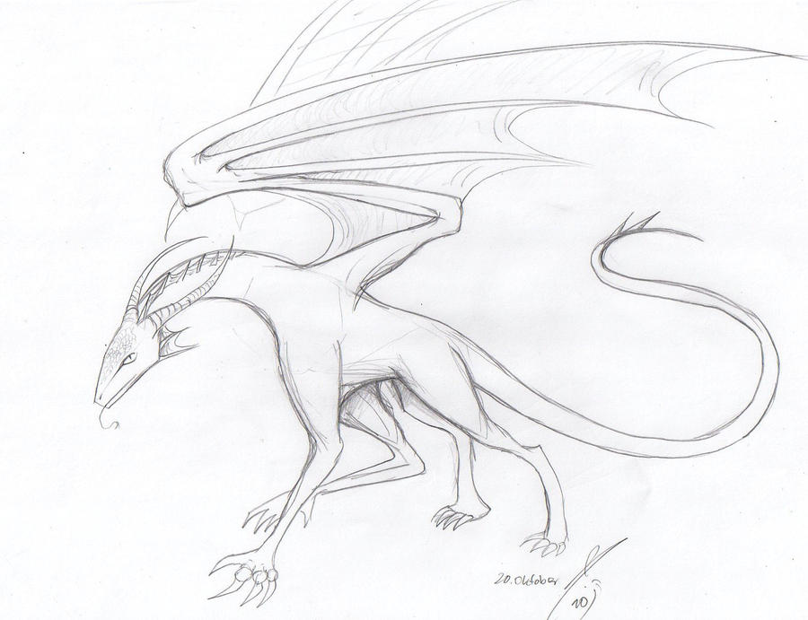 A simple dragon sketch by AthariDrawer on deviantART