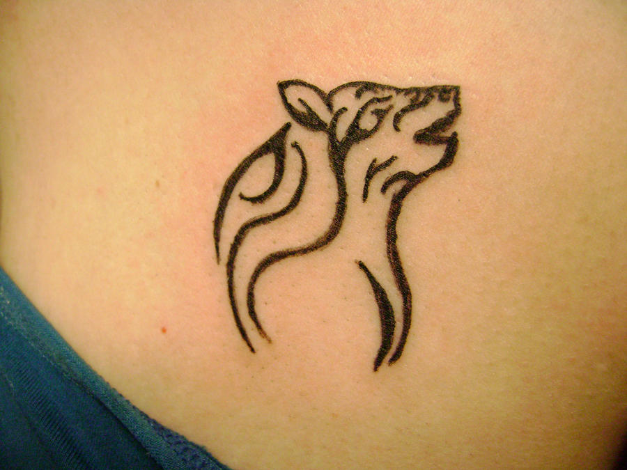 Tribal wolf tattoo by angrypandaink on deviantART