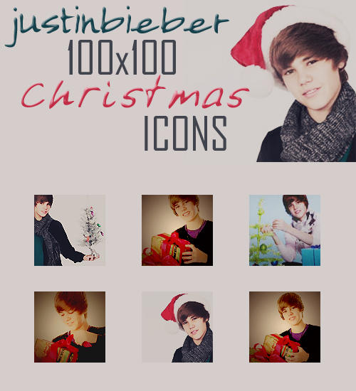 Justin Bieber: Christmas Icons by ~AndSuddenly on deviantART
