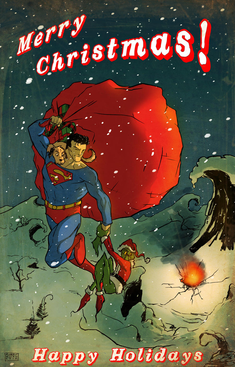 Merry Christmas 2014 wishes images superman