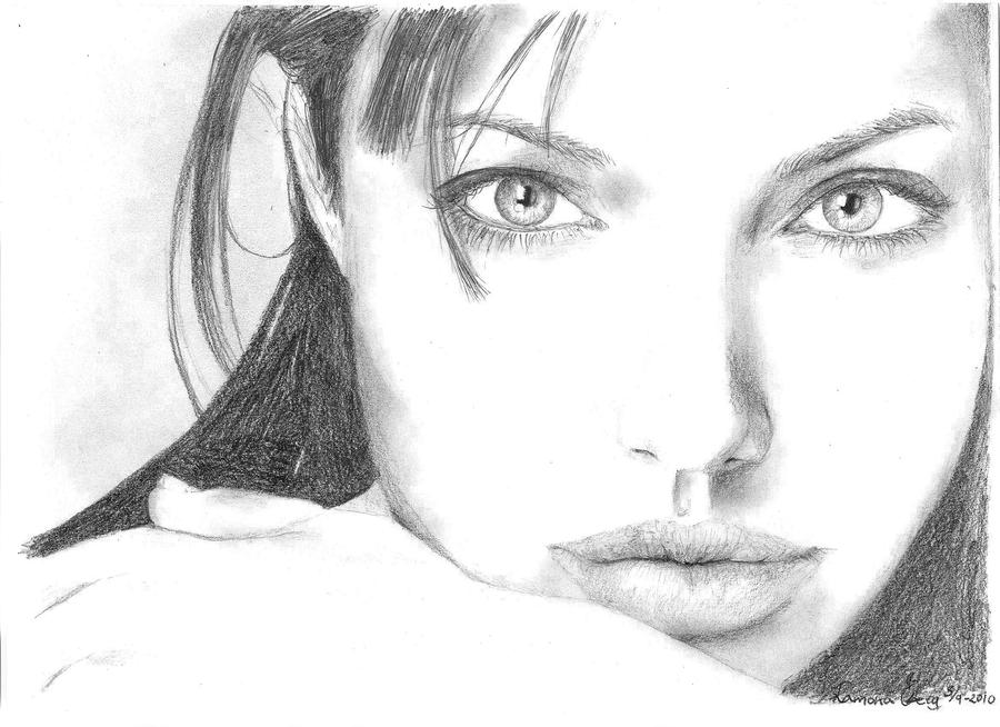Angelina Jolie portrait by Ramona89 on deviantART