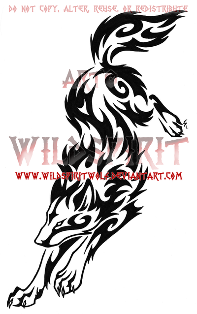 Wolf Leap Tribal Swirl Tattoo by WildSpiritWolf on deviantART